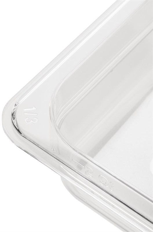  Vogue Polycarbonate 1/3 Gastronorm Container 200mm Clear 