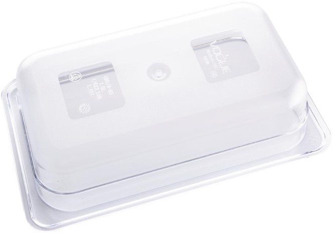  Vogue Polycarbonate 1/4 Gastronorm Container 65mm Clear 