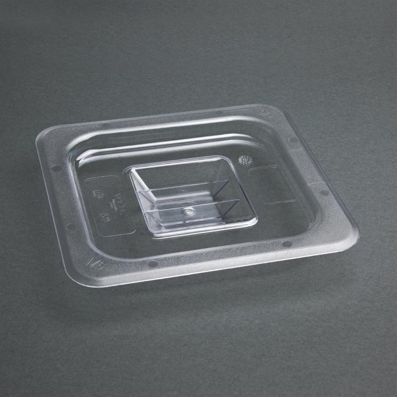  Vogue Polycarbonate 1/6 Gastronorm Lid Clear 