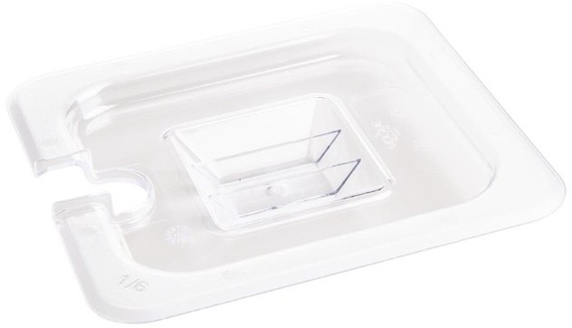  Vogue Polycarbonate 1/6 Gastronorm Lid Notched 