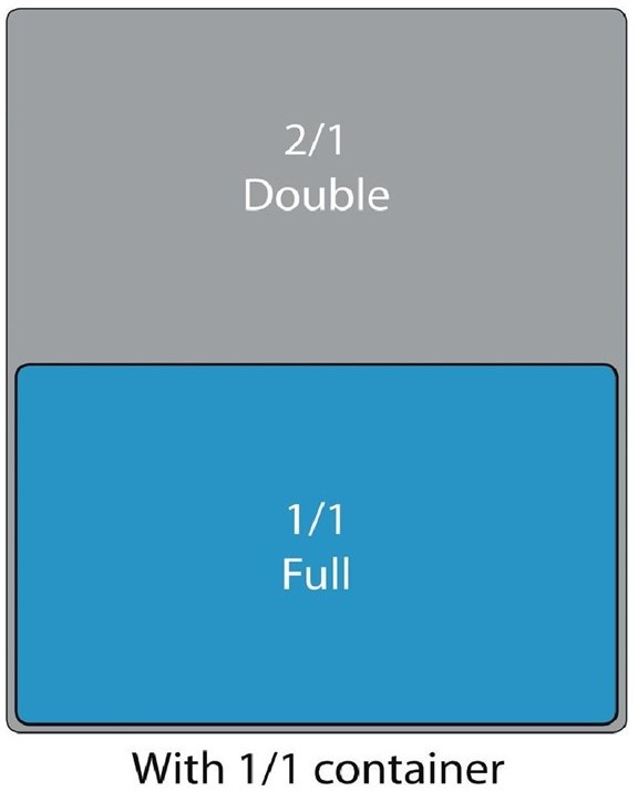 Vogue Polycarbonate 1/1 Gastronorm Container 100mm Black 