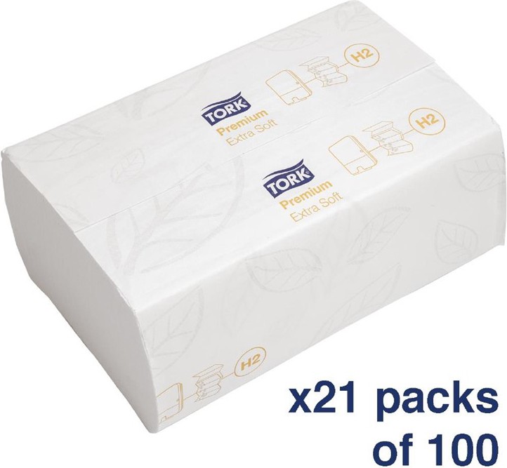  Tork Xpress Extra-Soft Multi-Fold Hand Towels 2-Ply (Pack of 2100) 