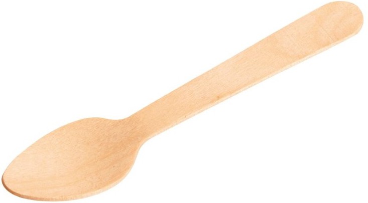 Fiesta Green Biodegradable Wooden Teaspoons (Pack of 100) 