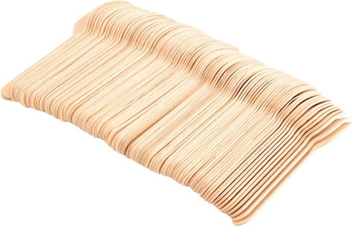  Fiesta Green Biodegradable Wooden Teaspoons (Pack of 100) 