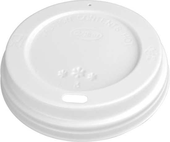  Fiesta Disposable Coffee Cup Lids White 340ml / 12oz and 455ml / 16oz (Pack of 50) 