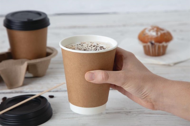  Fiesta Disposable Coffee Cup Lids Black 340ml / 12oz and 455ml / 16oz (Pack of 1000) 
