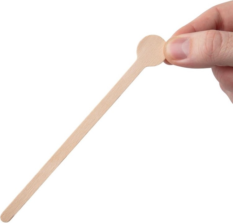  Fiesta Green Biodegradable Wooden Cocktail Stirrers 150mm (Pack of 100) 