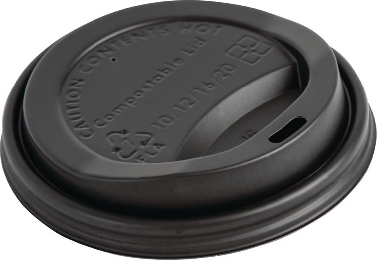  Fiesta Green Compostable Coffee Cup Lids 340ml / 12oz (Pack of 1000) 