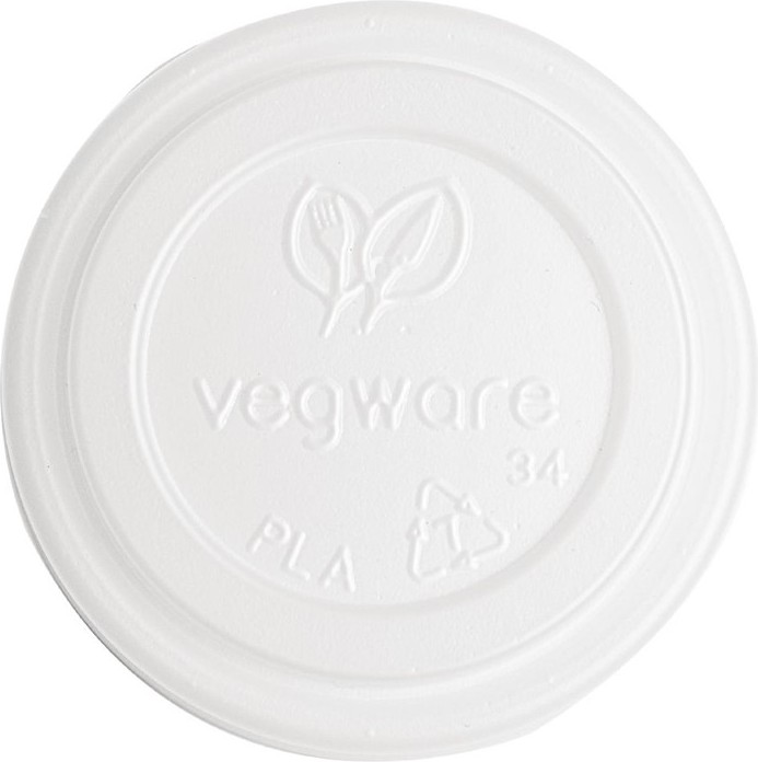  Vegware 62 Series CPLA Hot Content Cup Lid (Pack 2000) 