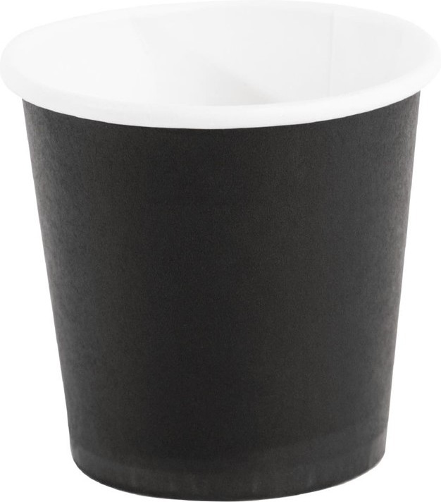  Fiesta Disposable Espresso Cups Single Wall Black 112ml / 4oz (Pack of 1000) 