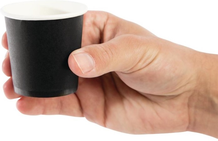  Fiesta Disposable Espresso Cups Single Wall Black 112ml / 4oz (Pack of 1000) 