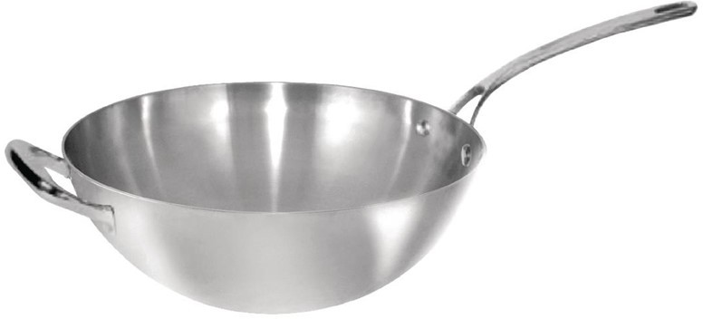  Vogue Tri Wall Wok Flat Base 305mm 