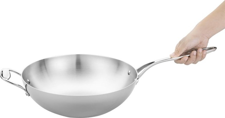  Vogue Tri Wall Wok Flat Base 305mm 