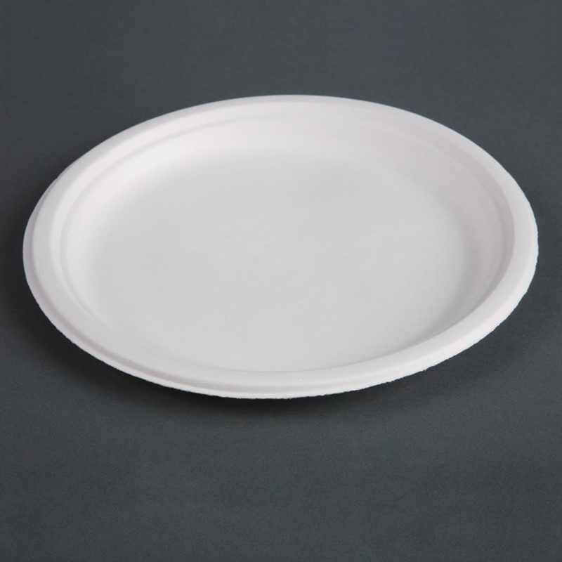 Fiesta Green Compostable Bagasse Plates Round 260mm (Pack of 50) 