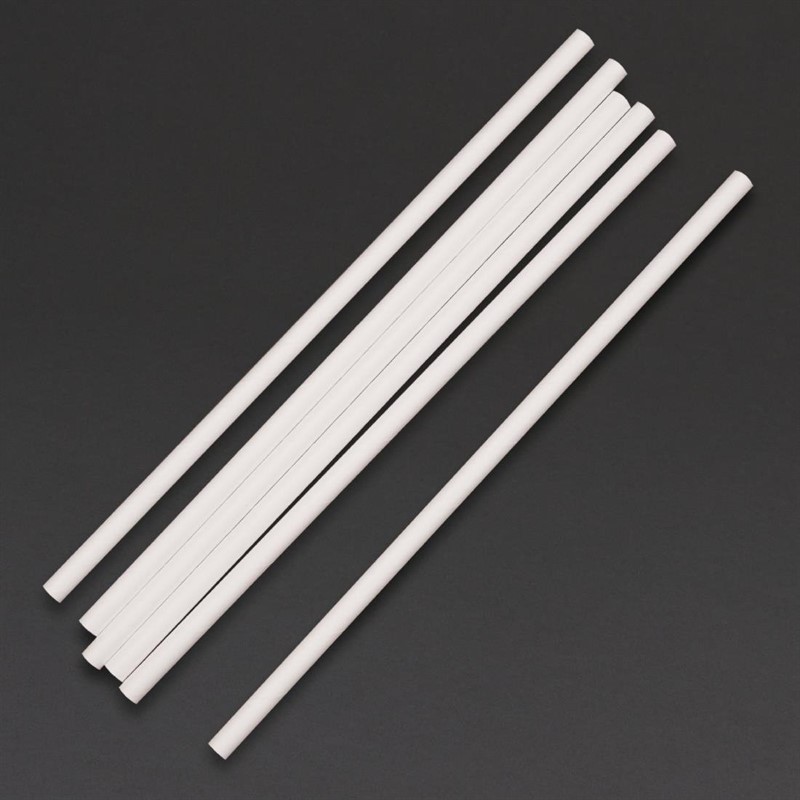  Fiesta Green Compostable Paper Straws White (Pack of 250) 