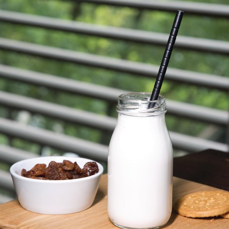  Fiesta Compostable Bendy Paper Straws Black (Pack of 250) 