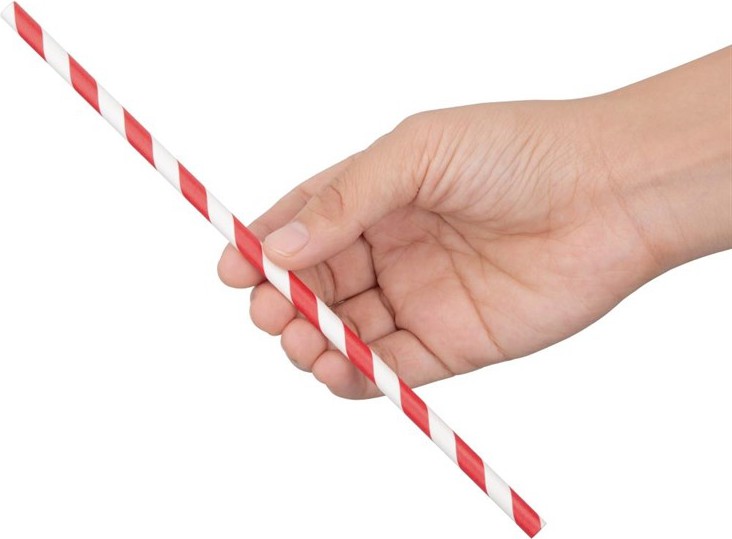  Fiesta Compostable Individually Wrapped Paper Straws Red Stripes (Pack of 250) 