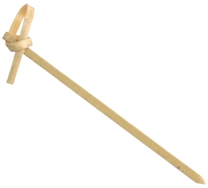  Fiesta Green Biodegradable Bamboo Looped Skewers 90mm (Pack of 100) 