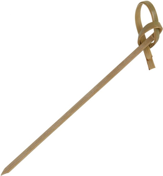  Fiesta Green Biodegradable Bamboo Looped Skewers 90mm (Pack of 100) 