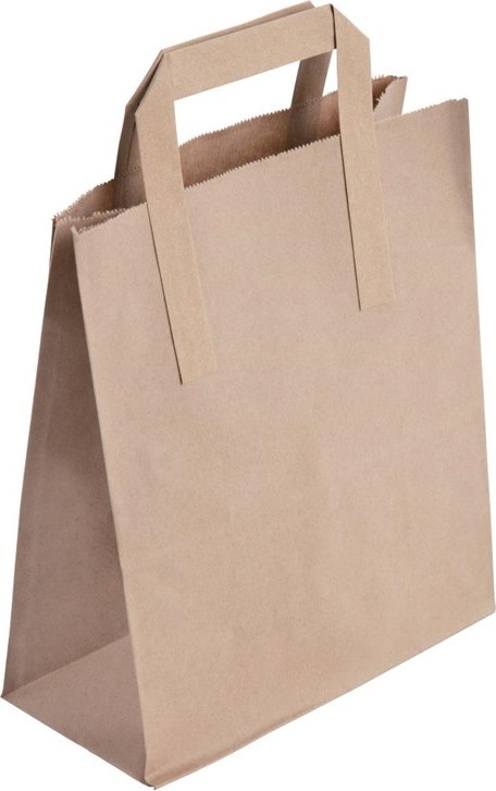  Fiesta Green Recycled Brown Paper Carrier Bags Medium (Pack of 250) 