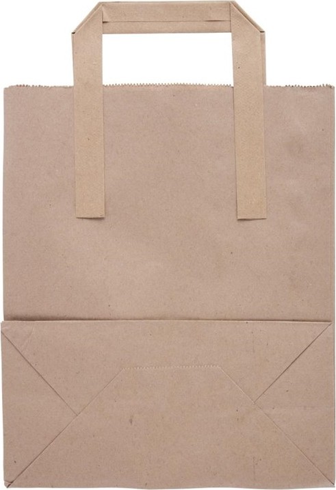  Fiesta Green Recycled Brown Paper Carrier Bags Medium (Pack of 250) 