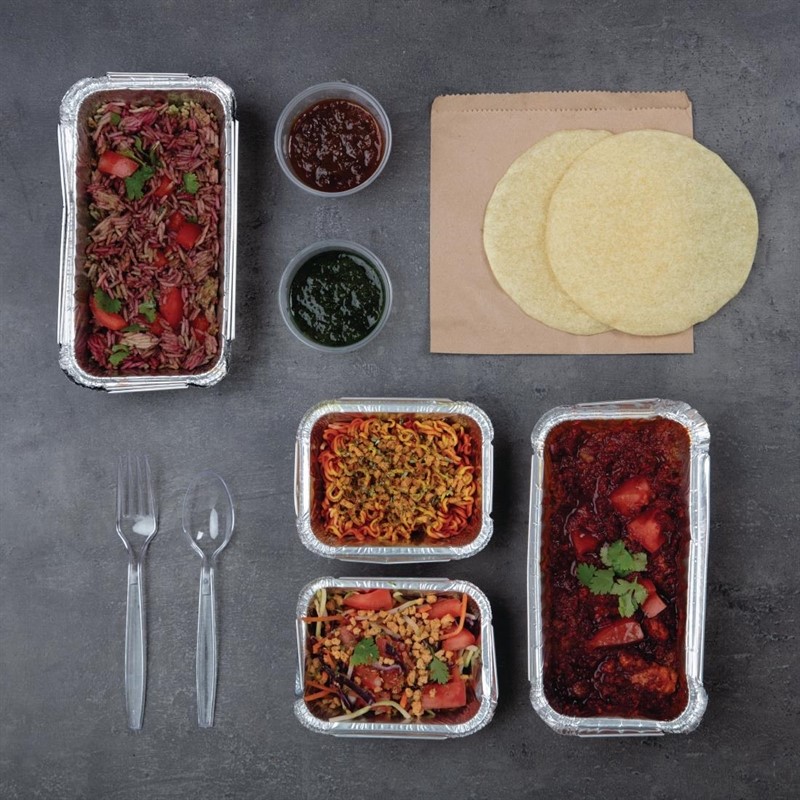  Fiesta Recyclable Plastic Microwavable Deli Pots 50ml / 1.75oz (Pack of 100) 