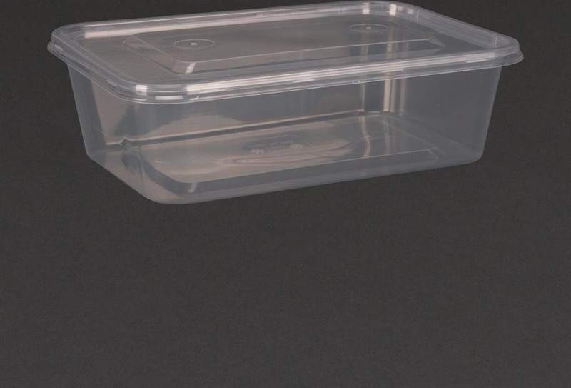  Fiesta Plastic Microwavable Containers With Lid Medium 650ml (Pack of 250) 