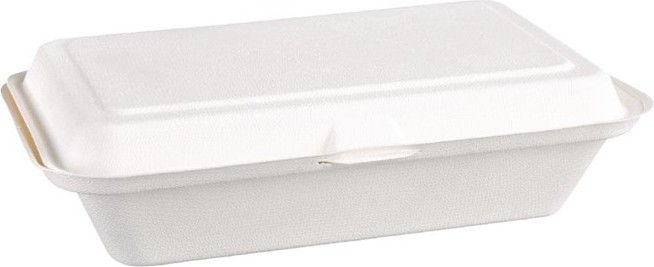  Fiesta Green Compostable Bagasse Hinged Food Containers 248mm 