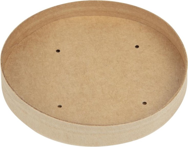  Colpac Recyclable Kraft Microwavable Soup Cup Lids 450ml / 16oz (Pack of 500) 