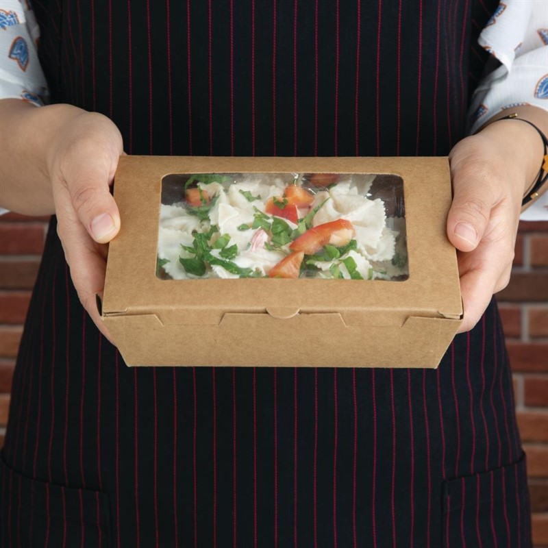  Fiesta Salad Box with PET Window 700ml (Pack of 200) 