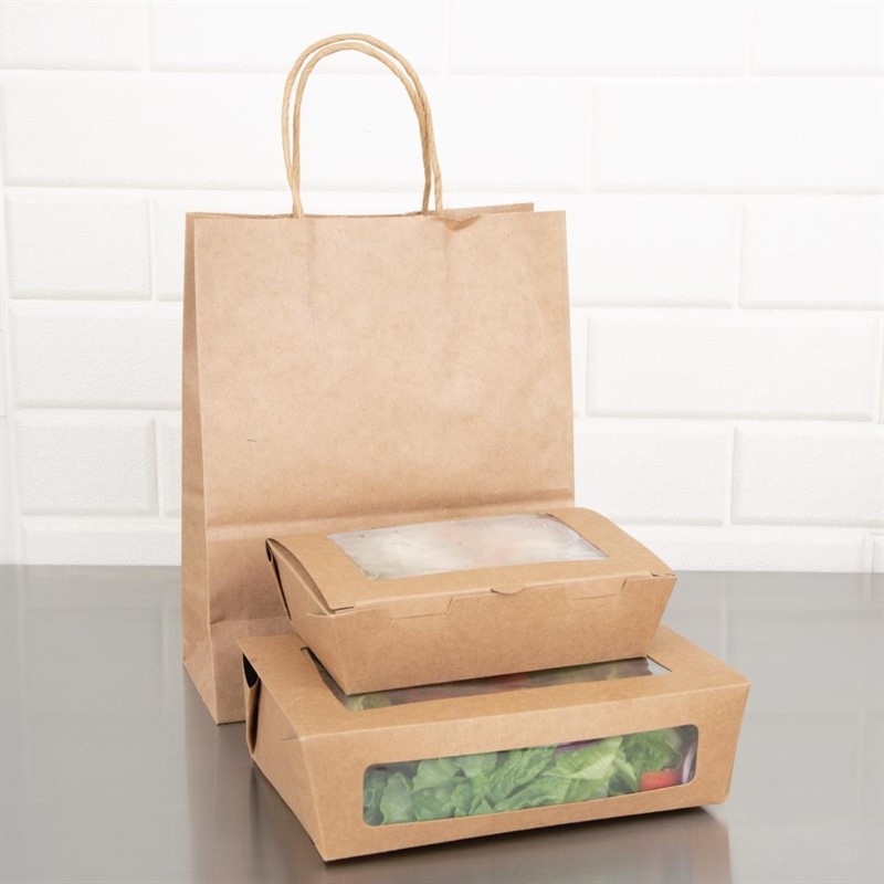  Fiesta Salad Box with PET Window 1600ml (Pack of 100) 