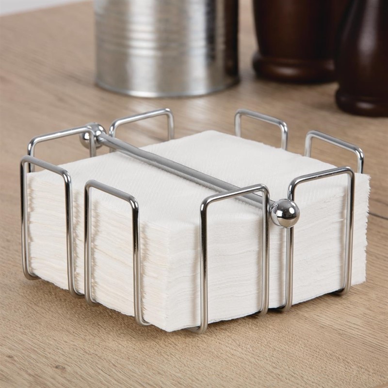  Olympia Cocktail Napkin Holder with Weight 140 x 140mm 