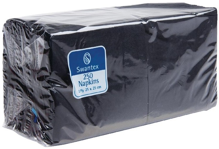  Gastronoble Cocktail Napkins Black 250mm (Pack of 2000) 
