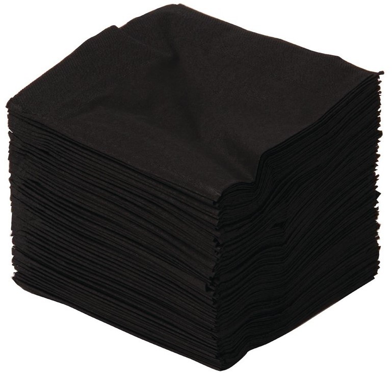  Gastronoble Cocktail Napkins Black 250mm (Pack of 2000) 