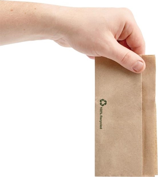  Fiesta Recycled Kraft Napkins Dispenser Fold 320x300mm (Pack of 6000) 