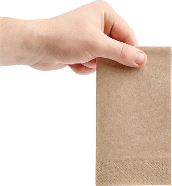  Fiesta Recycled Kraft Lunch Napkins 330mm (Pack of 2000) 