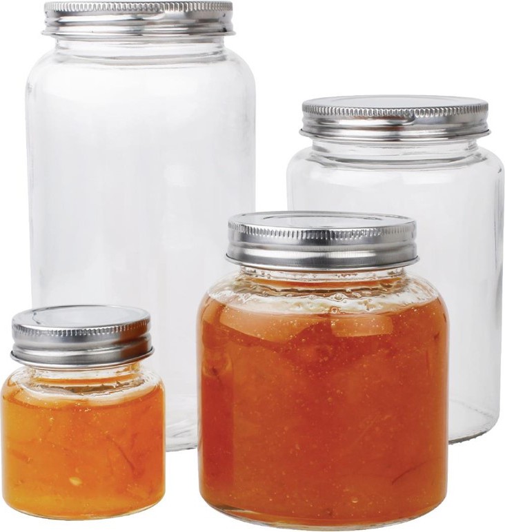  Vogue Glass Screw Top Preserving Jar 550ml (Pack of 6) 