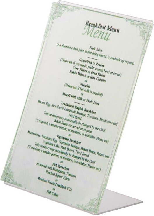  Olympia Slanted Acrylic Menu Holder A5 