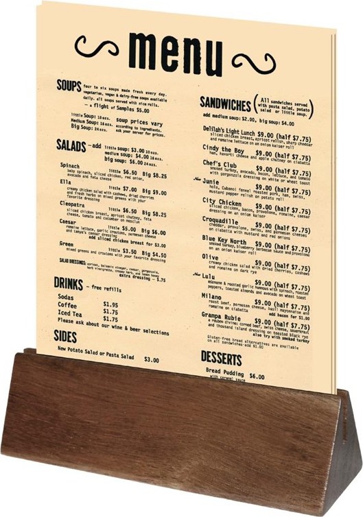  Olympia Acacia Menu Holder (Pack of 10) 