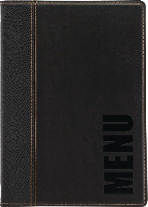  Securit Contemporary Menu Cover Black A5 