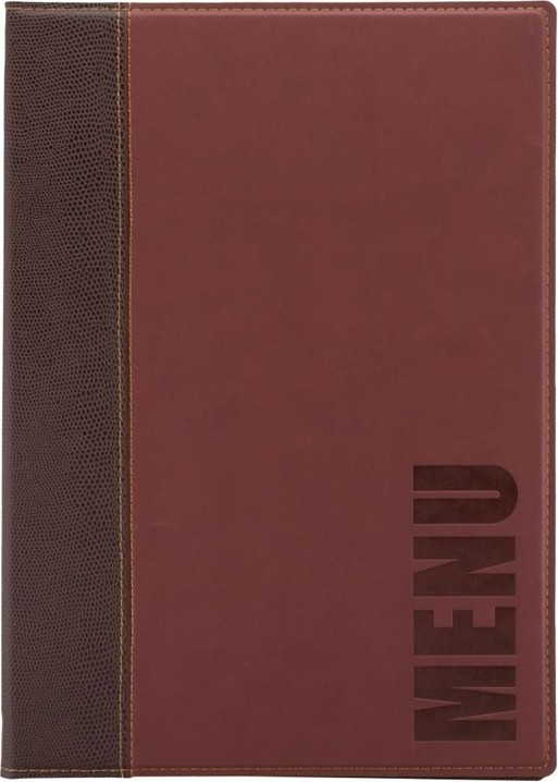  Securit Contemporary Menu Cover Bordeaux A4 