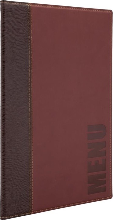  Securit Contemporary Menu Cover Bordeaux A4 