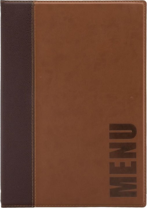  Securit Contemporary Menu Cover Tan A4 