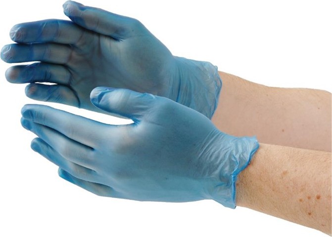  Vogue Powder Free Vinyl Gloves L (Pack of 100) 