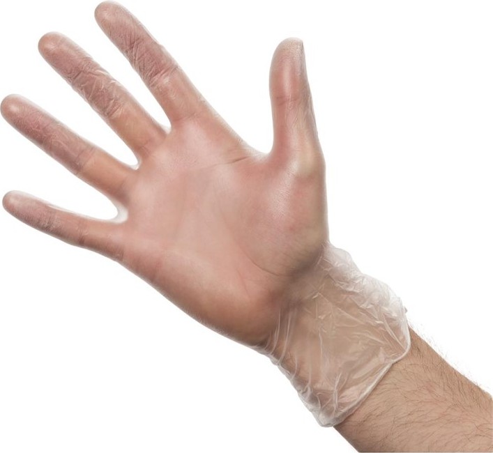  Vogue Powdered Vinyl Gloves L (Pack of 100) 
