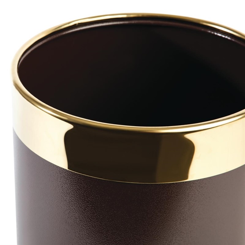  Bolero Waste Paper Bin with Gold Rim 