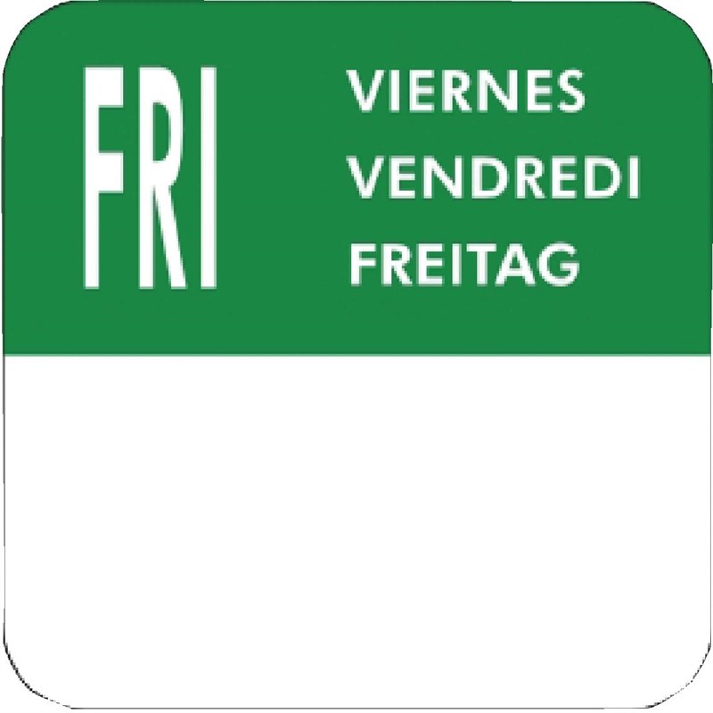  Vogue Removable Day of the Week Labels (Pack of 7000) 
