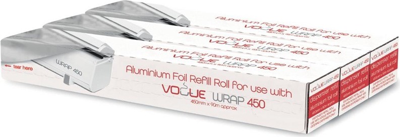  Vogue Foil Refills for Wrap450 Dispenser (Pack of 3) 
