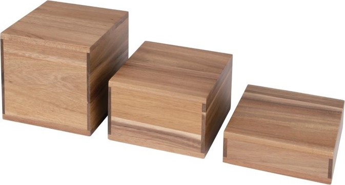 Olympia Acacia Riser Blocks 50/100/150(H)mm (Set of 3) 