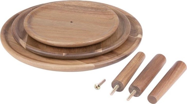  Olympia Acacia 3-Tier Stand 305(&Oslash;) x 395(H)mm 